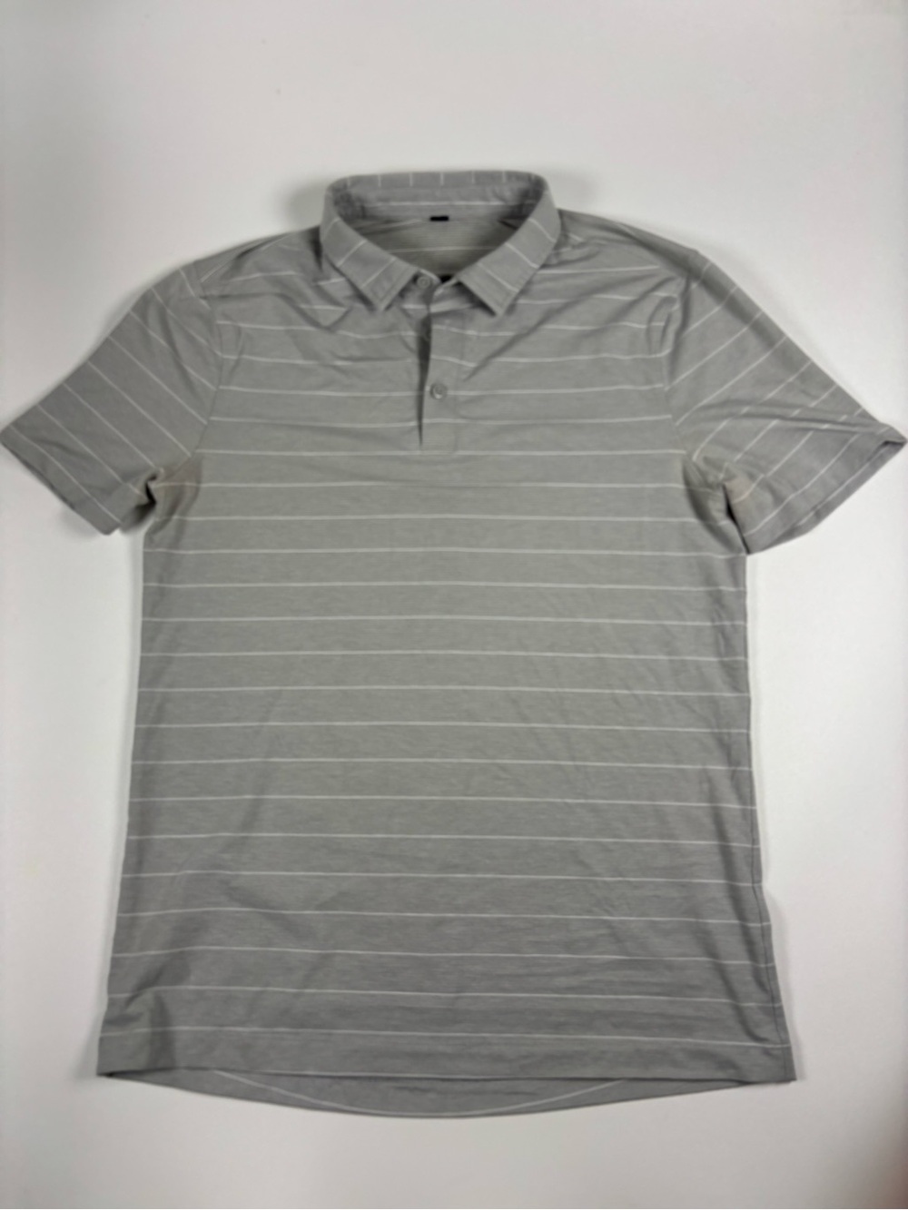 lululemon athletica Gray Striped Men's Polo